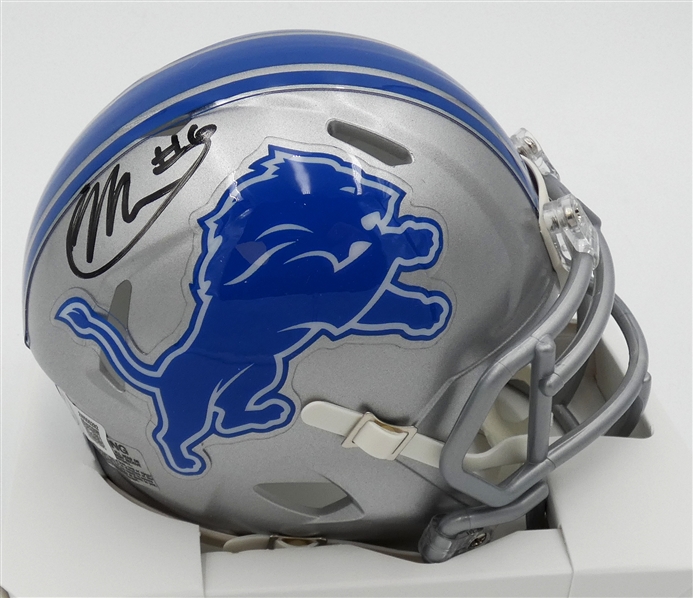 Ifeatu Melifonwu Autographed Lions Mini Helmet