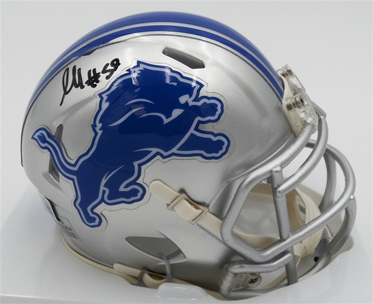 James Houston Autographed Lions Mini Helmet
