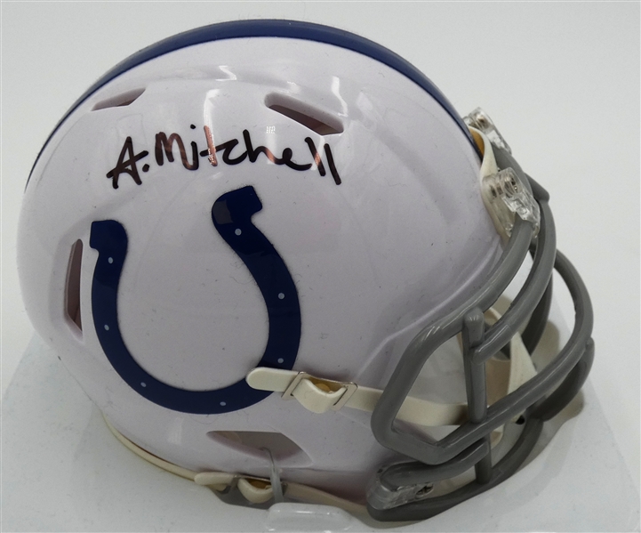 Adonai Mitchell Autographed Colts Mini Helmet