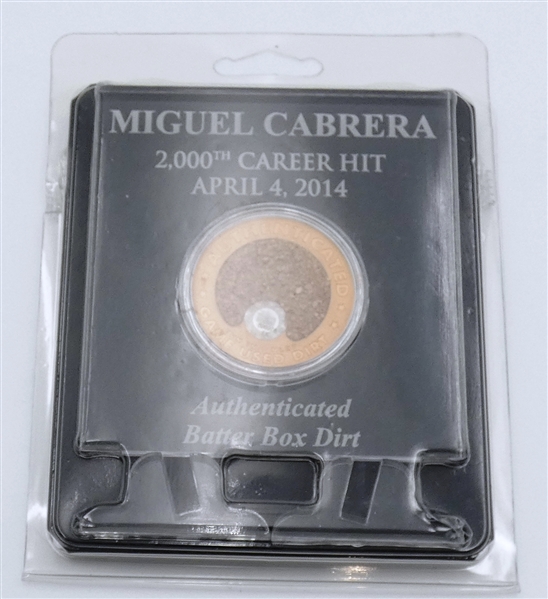 Miguel Cabrera 2000th Hit Batters Box Dirt