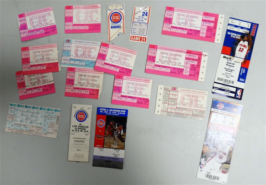 1980s Detroit Pistons Ticket Lot