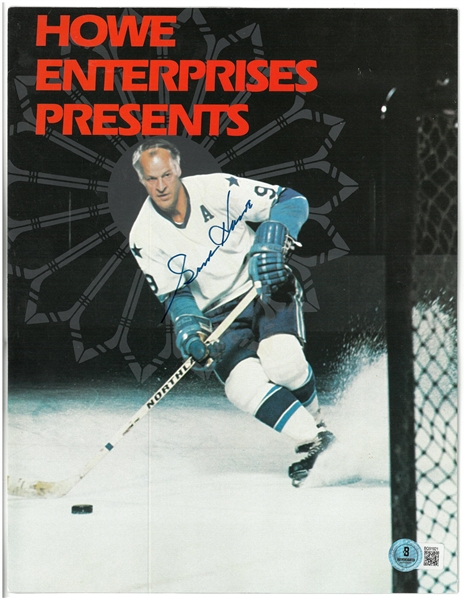 Gordie Howe Autographed Howe Enterprises Folder/Pamphlet