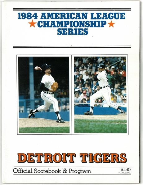1984 Detroit Tigers ALCS Program