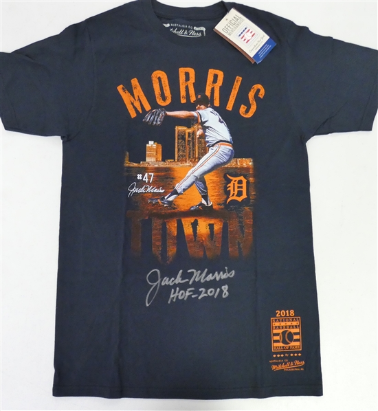 Jack Morris Autographed Hall of Fame T-Shirt