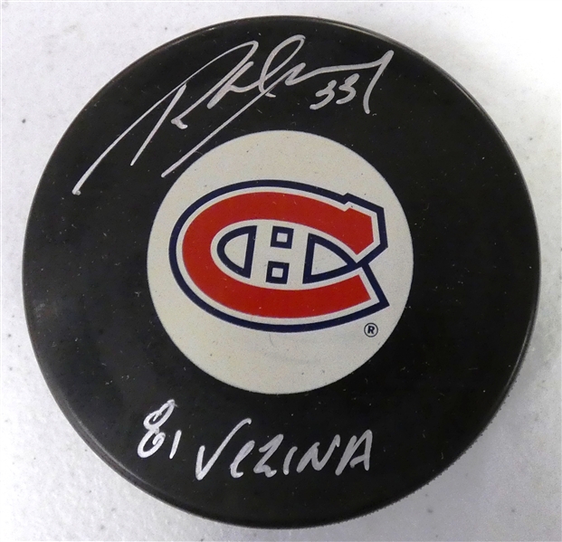 Richard Sevigny Autographed Canadiens Puck