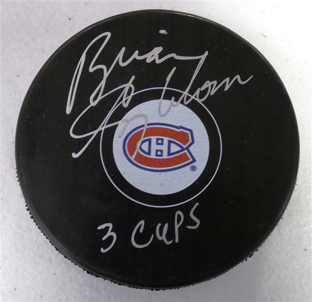 Brian Engblom Autographed Canadiens Puck
