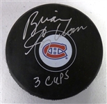 Brian Engblom Autographed Canadiens Puck