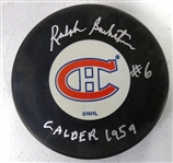 Raplh Backstrom Autographed Canadiens Puck