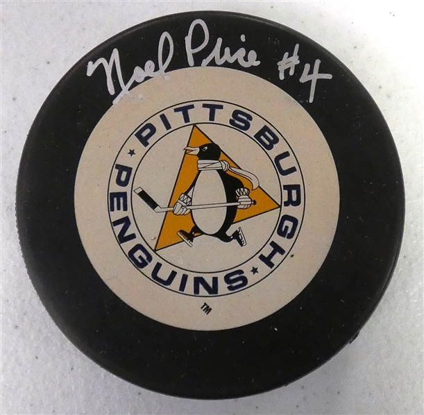 Noel Price Autographed Penguins Puck