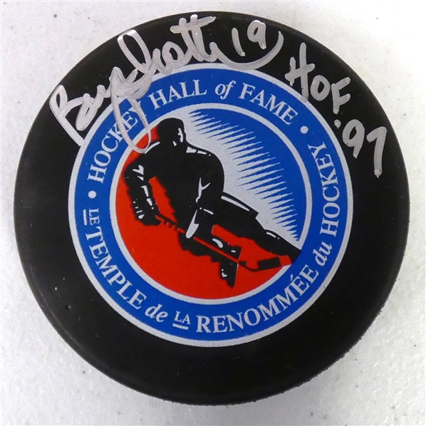 Bryan Trottier Autographed HOF Puck