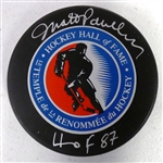 Matt Pavelich Autographed HOF Puck