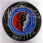 Yvan Cournoyer Autographed HOF Puck