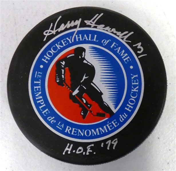 Harry Howell Autographed HOF Puck