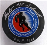 Milt Schmidt Autographed HOF Puck