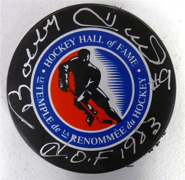 Bobby Hull Autographed HOF Puck