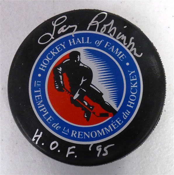 Larry Robinson Autographed HOF Puck