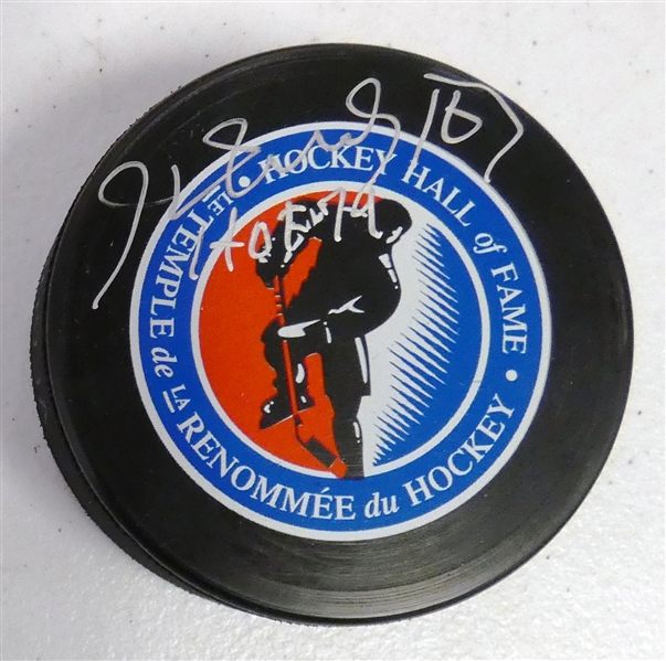 Henri Richard Autographed HOF Puck