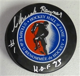 Chuck Rayner Autographed HOF Puck