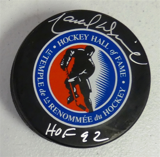 Marcel Dionne Autographed HOF Puck
