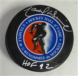 Marcel Dionne Autographed HOF Puck