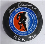 Fern Flaman Autographed HOF Puck
