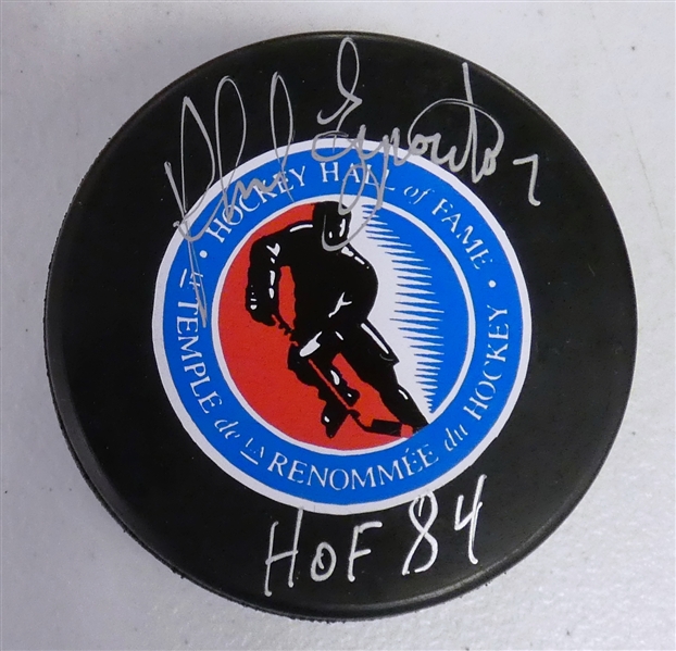 Phil Esposito Autographed HOF Puck