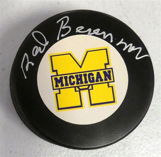 Red Berenson Autographed Michigan Puck