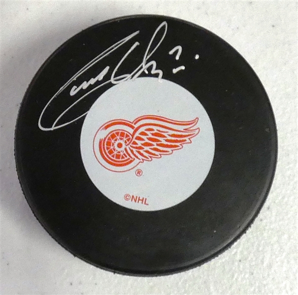 Garry Unger Autographed Red Wings Puck