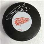 Garry Unger Autographed Red Wings Puck