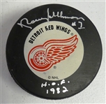 Norm Ullman Autographed Red Wings Puck