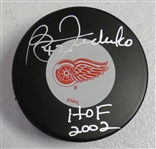 Bernie Federko Autographed Red Wings Puck