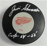 Jim Skinner Autographed Red Wings Puck