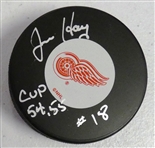 Jim Hay Autographed Red Wings Puck