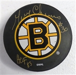 Gerry Cheevers Autographed Bruins Puck