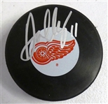 Dan Cleary Autographed Red Wings Puck