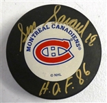 Serge Savard Autographed Canadiens Puck