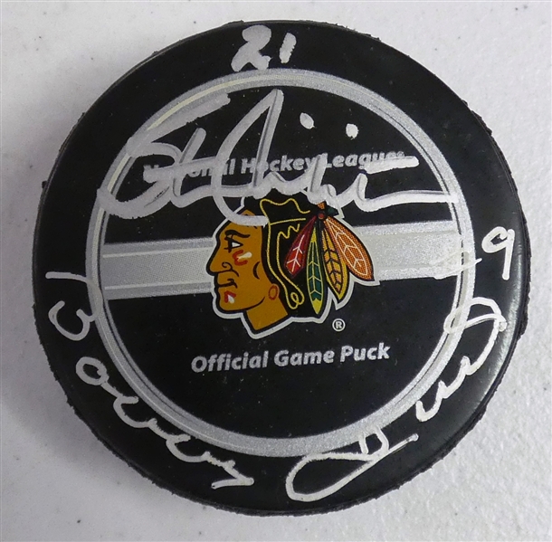 Stan Mikita & Bobby Hull Autographed Blackhawks Puck