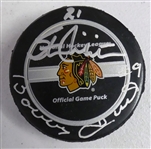 Stan Mikita & Bobby Hull Autographed Blackhawks Puck