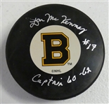 Don McKenney Autographed Bruins Puck