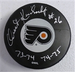 Orest Kindrachuk Autographed Flyers Puck