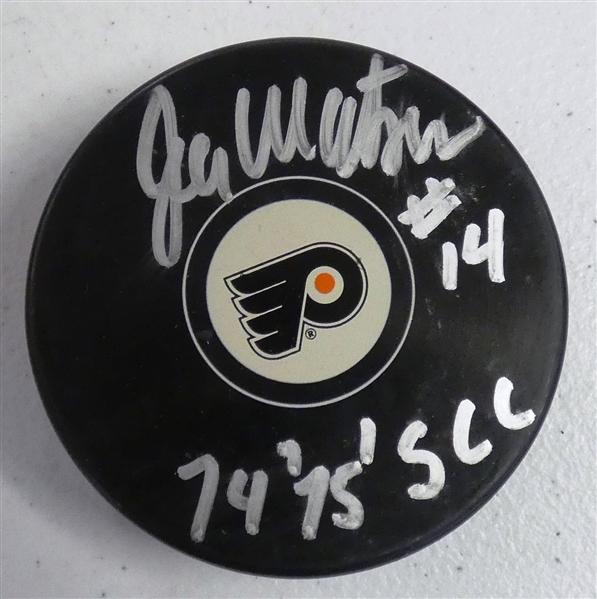Joe Watson Autographed Flyers Puck