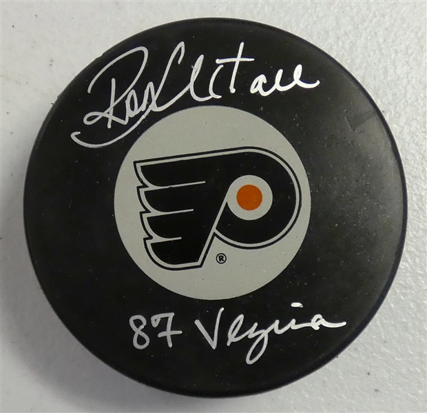 Ron Hextall Autographed Flyers Puck