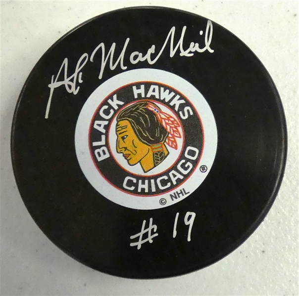 Al MacNeil Autographed Blackhawks Puck