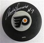 Andre Lacroix Autographed Flyers Puck