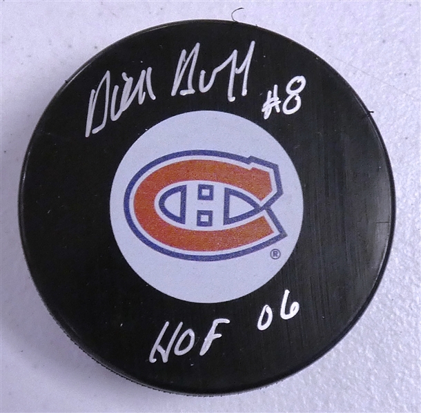 Dick Duff Autographed Canadiens Puck