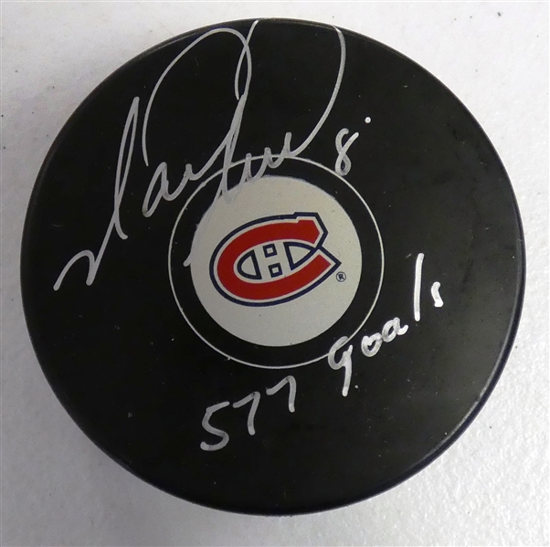 Mark Recchi Autographed Canadiens Puck
