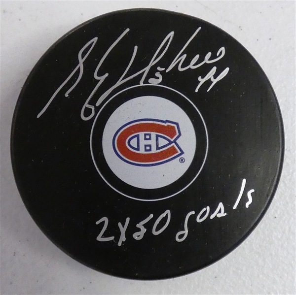 Stephanie Richer Autographed Canadiens Puck