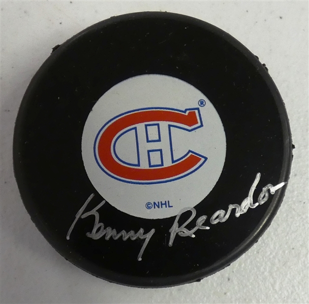 Kenny Reardon Autographed Canadiens Puck