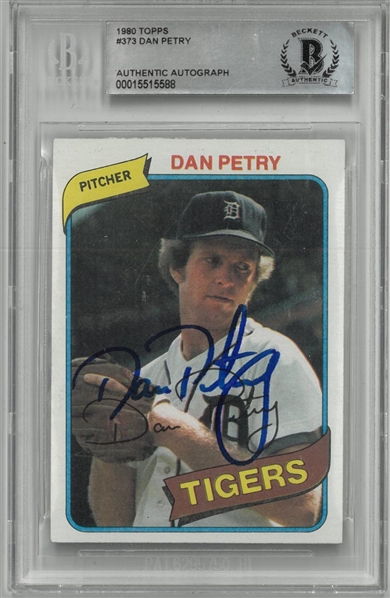 Dan Petry Autographed 1980 Topps Rookie Card