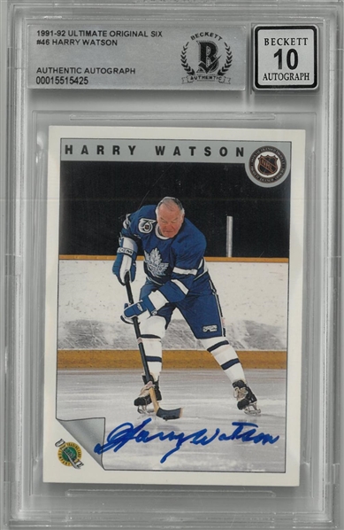 Harry Watson Autographed 1991 Ultimate